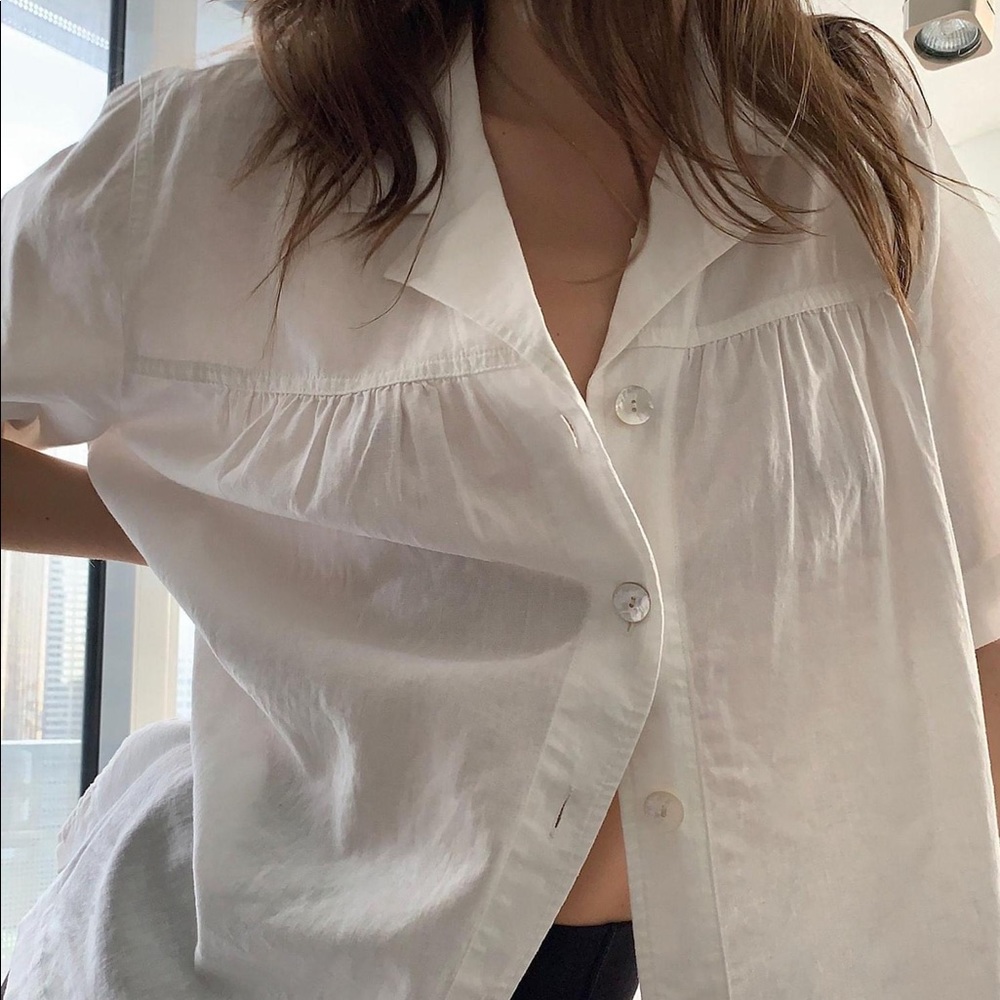 Aritzia White Button Down Shirt